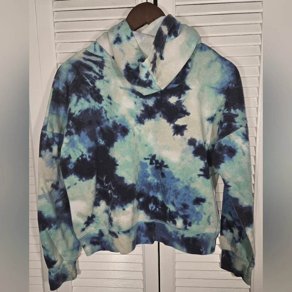 Justice Tie Dye Live Love Justice Glittery Graphics Hoodie Sz 12/14